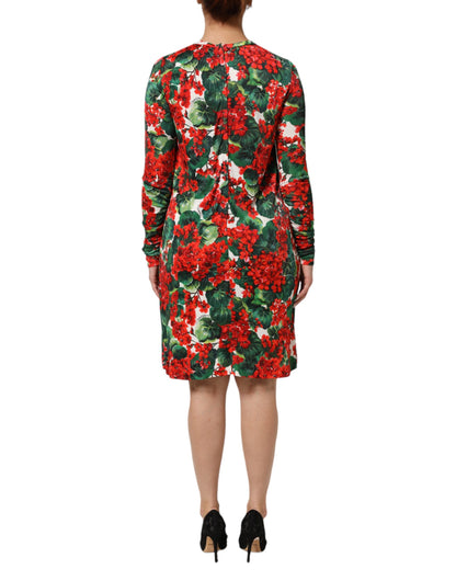 Dolce &amp; Gabbana – Kurzes Portofino-Kleid mit mehrfarbigem Blumenmuster