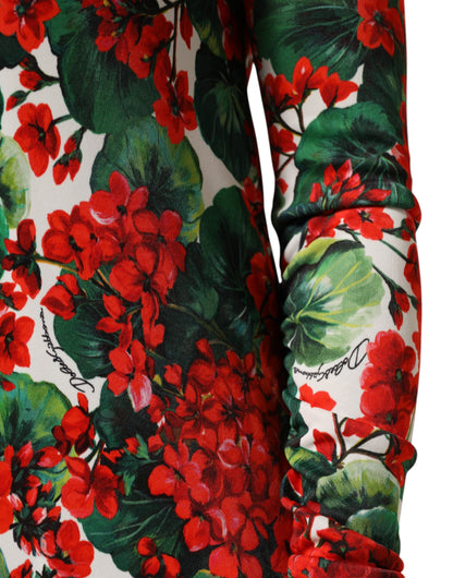 Dolce &amp; Gabbana – Kurzes Portofino-Kleid mit mehrfarbigem Blumenmuster