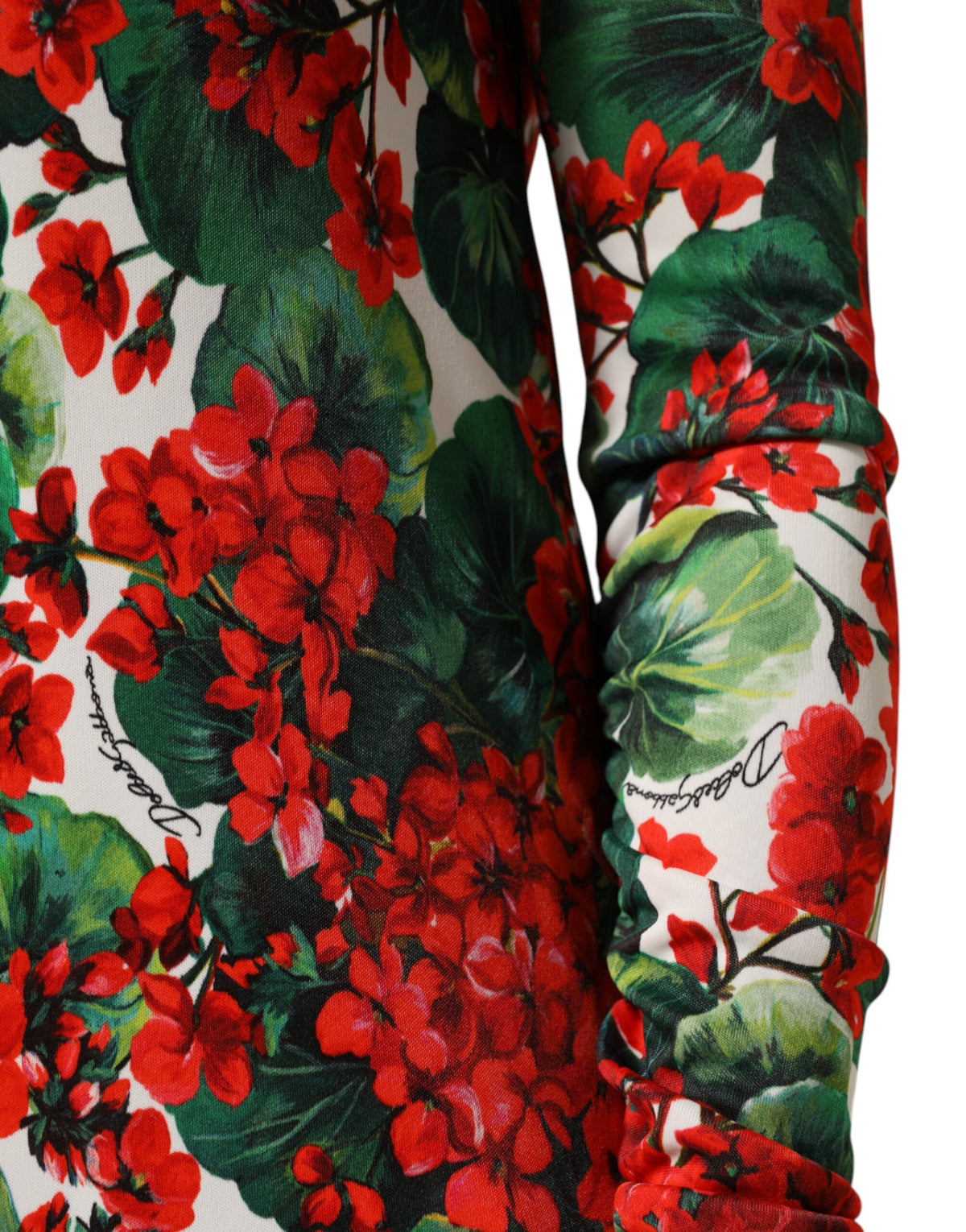 Dolce &amp; Gabbana – Kurzes Portofino-Kleid mit mehrfarbigem Blumenmuster