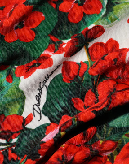 Dolce &amp; Gabbana – Kurzes Portofino-Kleid mit mehrfarbigem Blumenmuster
