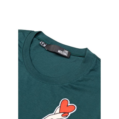 Love Moschino – Schwarzes Baumwoll-T-Shirt