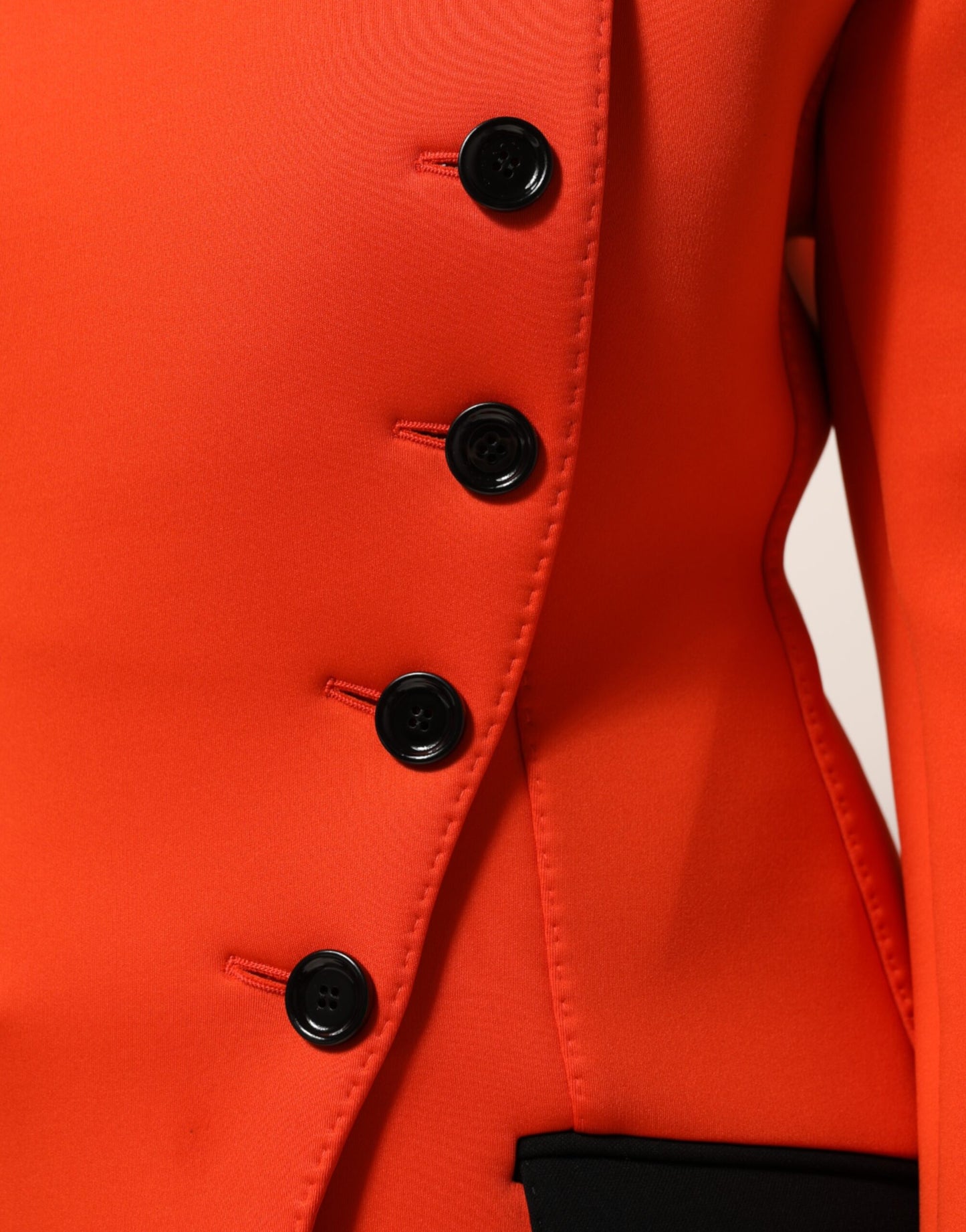 Dolce &amp; Gabbana – Rote Trenchcoat-Jacke für Damen mit Knöpfen