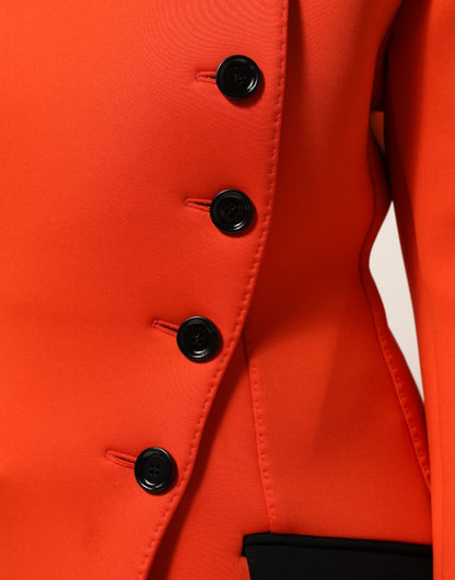 Dolce &amp; Gabbana – Rote Trenchcoat-Jacke für Damen mit Knöpfen