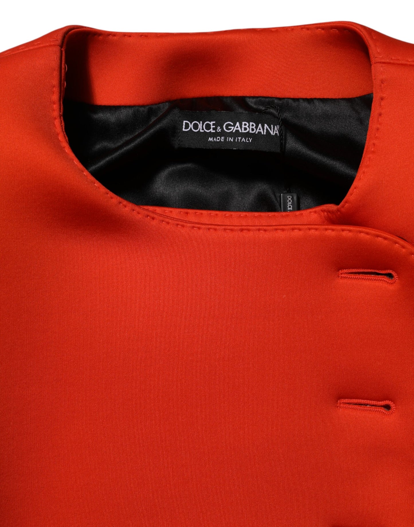 Dolce &amp; Gabbana – Rote Trenchcoat-Jacke für Damen mit Knöpfen