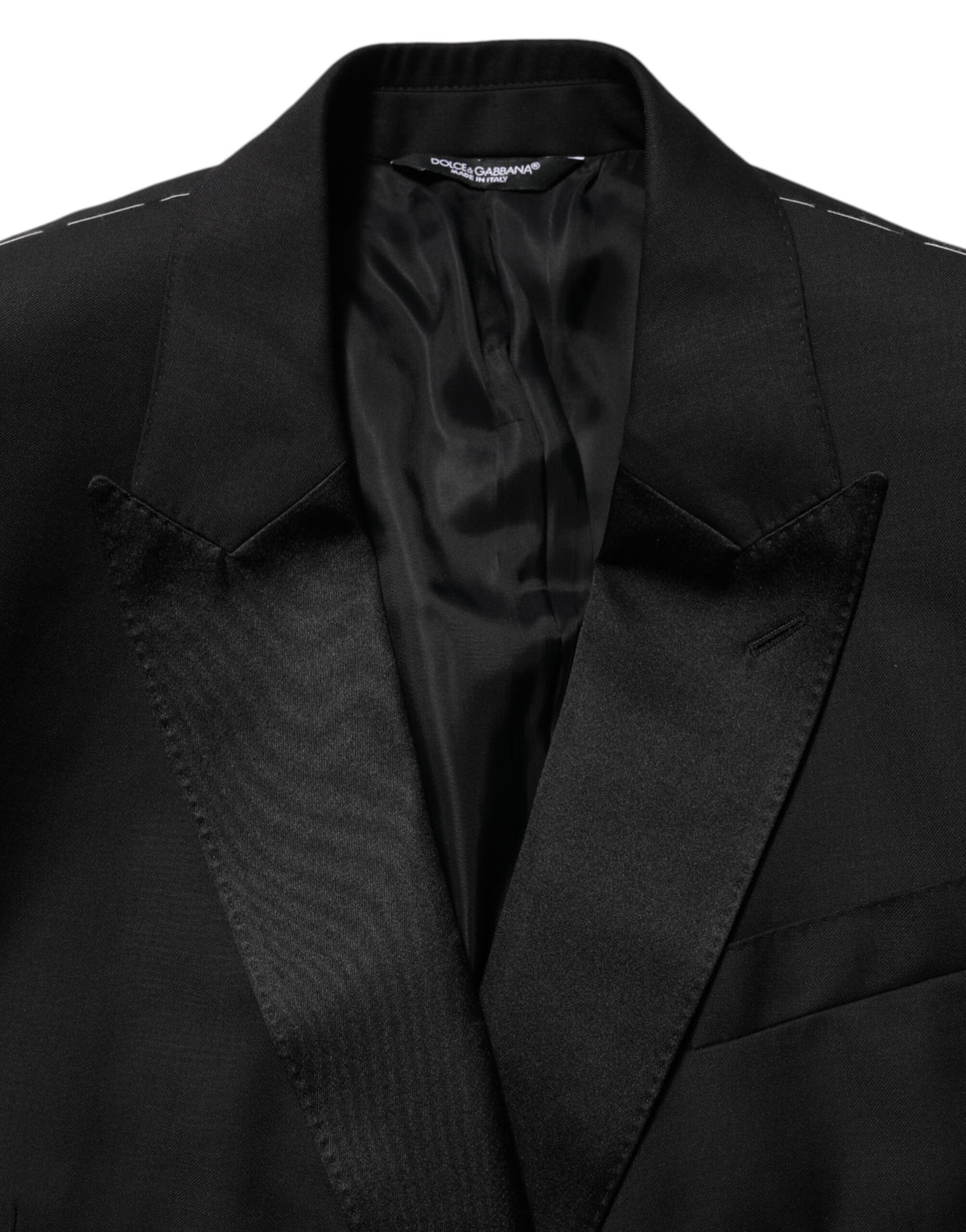 Dolce &amp; Gabbana Schwarzer MARTINI Zweireihiger Anzugblazer