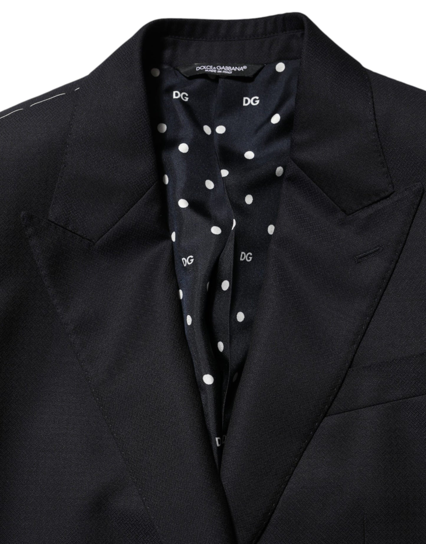 Dolce &amp; Gabbana – Schwarzer NAPOLI-Anzugblazer aus Wolle mit 2 Knöpfen für Herren