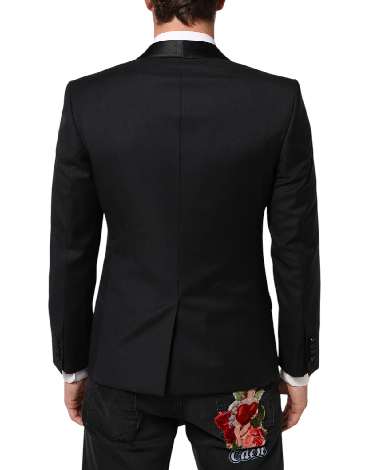 Dolce &amp; Gabbana Schwarz GOLD 1 Knopf Anzugjacke Herren Blazer