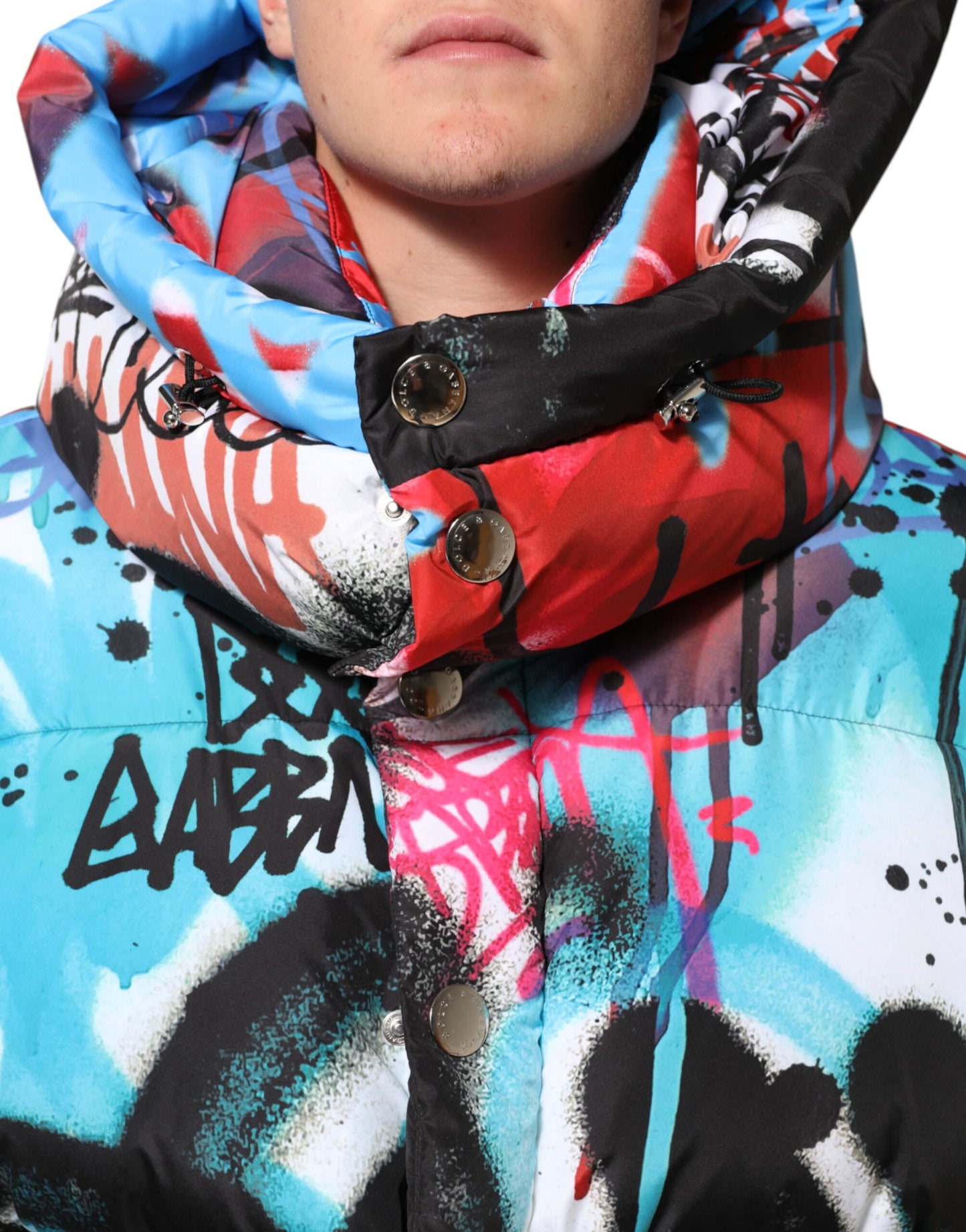 Dolce &amp; Gabbana – Sportweste mit Kapuze und Graffiti-Print