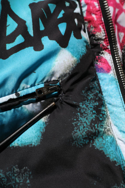 Dolce &amp; Gabbana – Sportweste mit Kapuze und Graffiti-Print