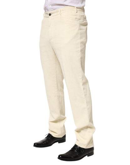 Burberry Beige Cord Baumwolle Gerade Herren Hose