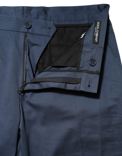 Dolce &amp; Gabbana Blaue Baumwollhose mit mittlerer Taille für Herren