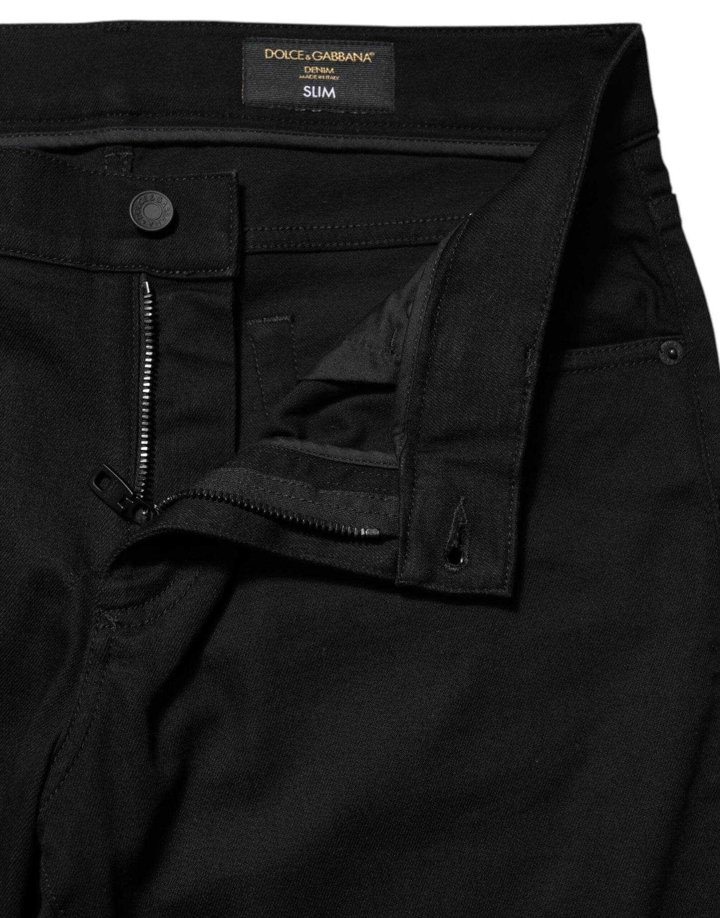 Dolce &amp; Gabbana Schwarze Skinny-Jeans aus Baumwolle mit mittlerer Taille für Herren