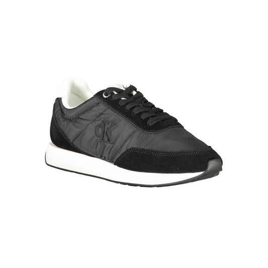 Calvin Klein Damen-Sneaker aus schwarzem Leder