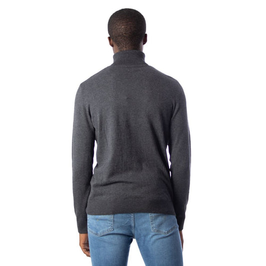 Jack Jones – Grauer Rollkragenpullover aus Baumwolle
