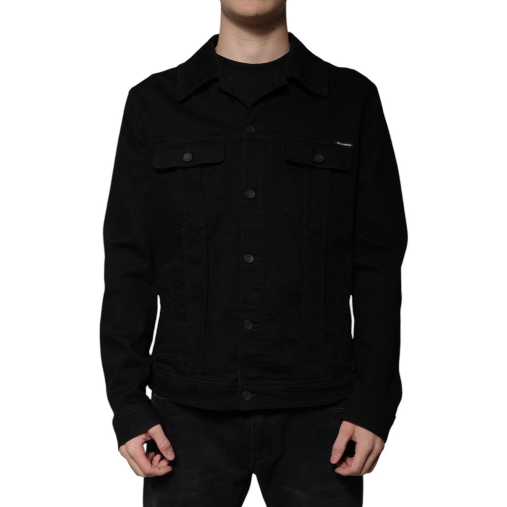 Dolce &amp; Gabbana Schwarze Baumwoll-Jeansjacke