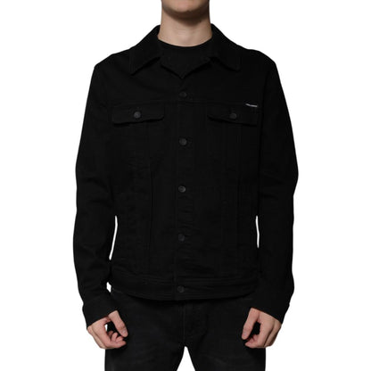 Dolce &amp; Gabbana Schwarze Baumwoll-Jeansjacke