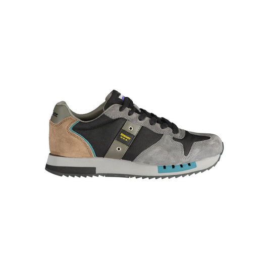 Blauer Grauer Polyester-Sneaker