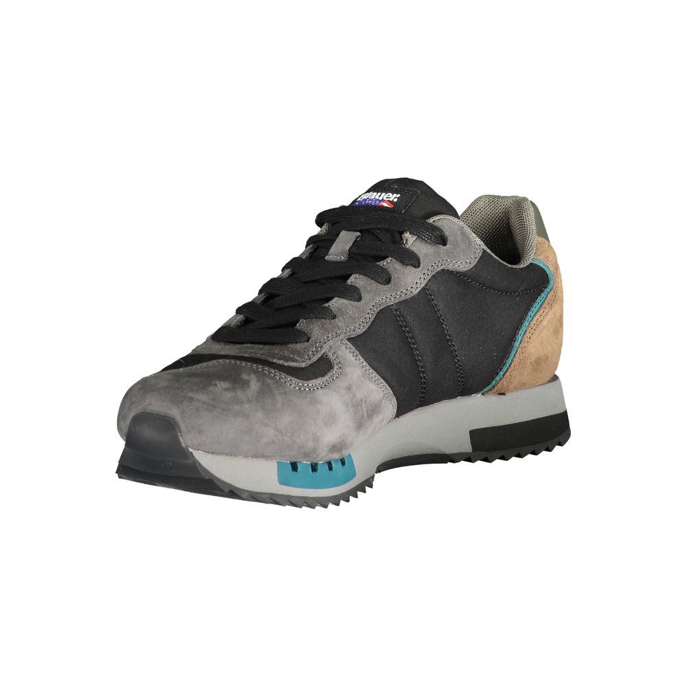 Blauer Grauer Polyester-Sneaker