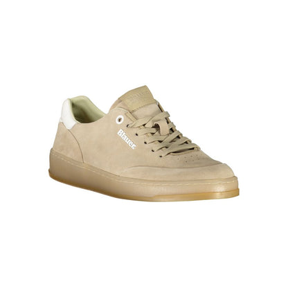 Blauer Beige Polyester-Sneaker