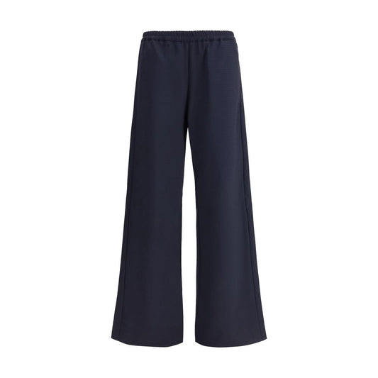 Cruna Blue Cotton Casual Pants