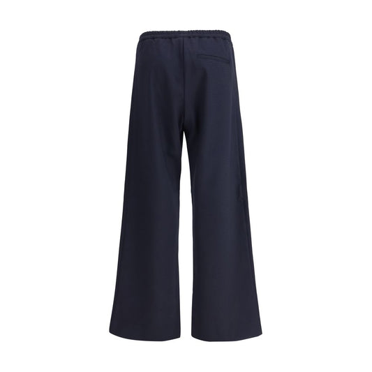 Cruna Blue Cotton Casual Pants