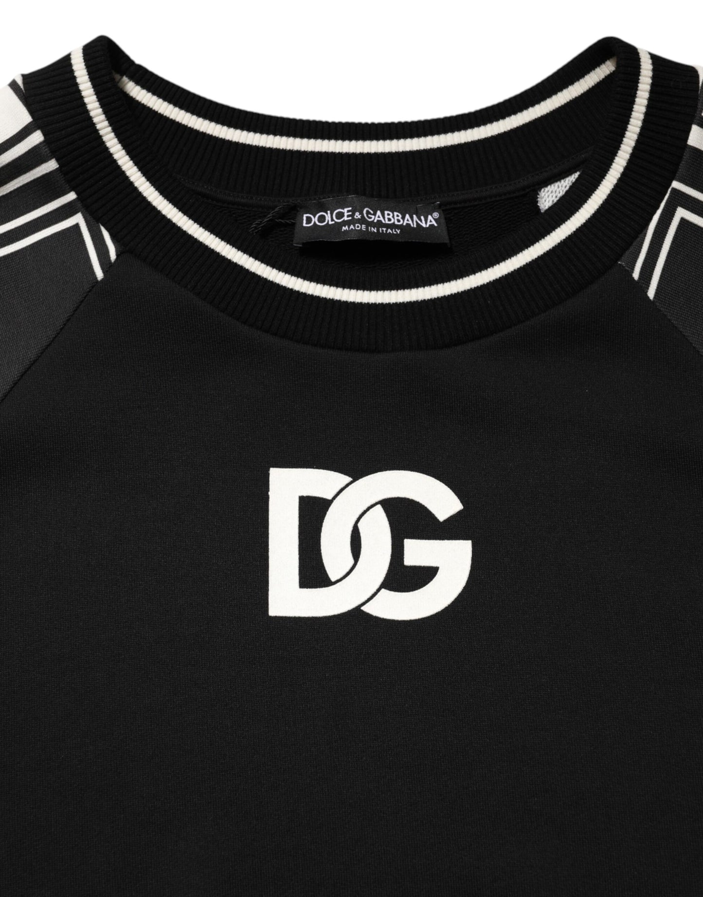 Dolce &amp; Gabbana – Schwarzes Sweatshirt mit prächtigem DG-Logo