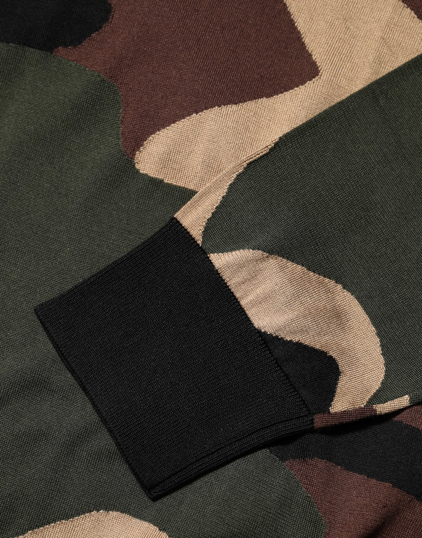 Dolce &amp; Gabbana Multicolor Camouflage Rundhalspullover für Herren