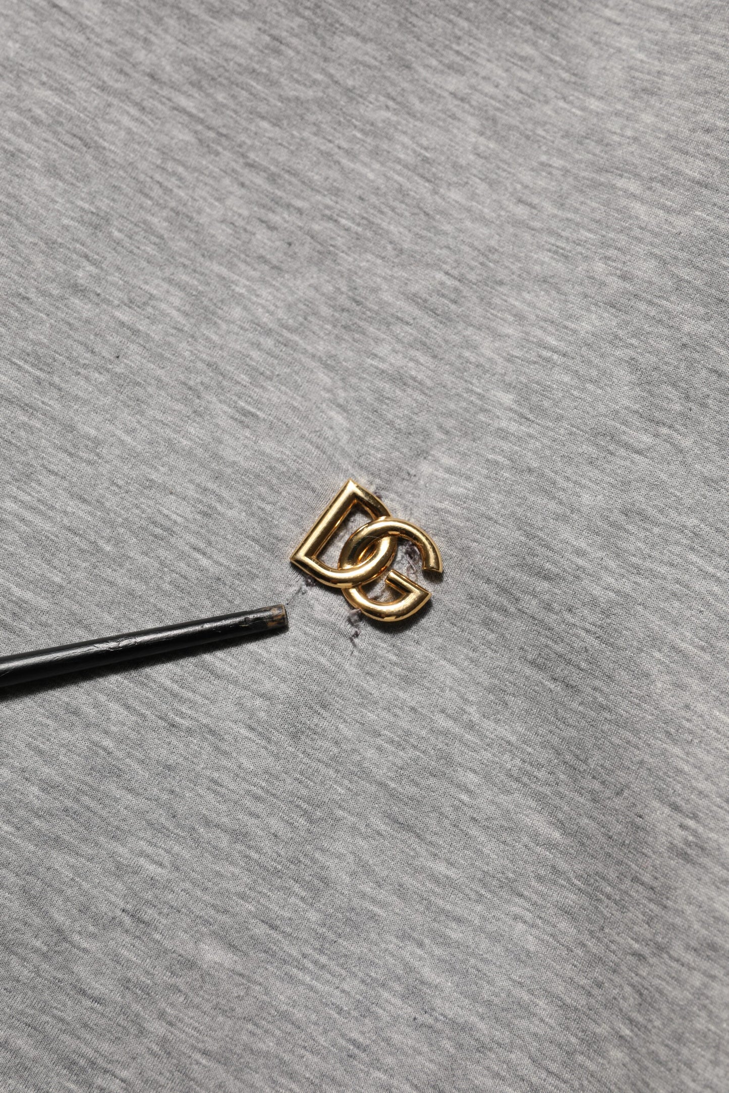 Dolce &amp; Gabbana Graues Logo-Sweatshirt aus Baumwolle mit Kapuze
