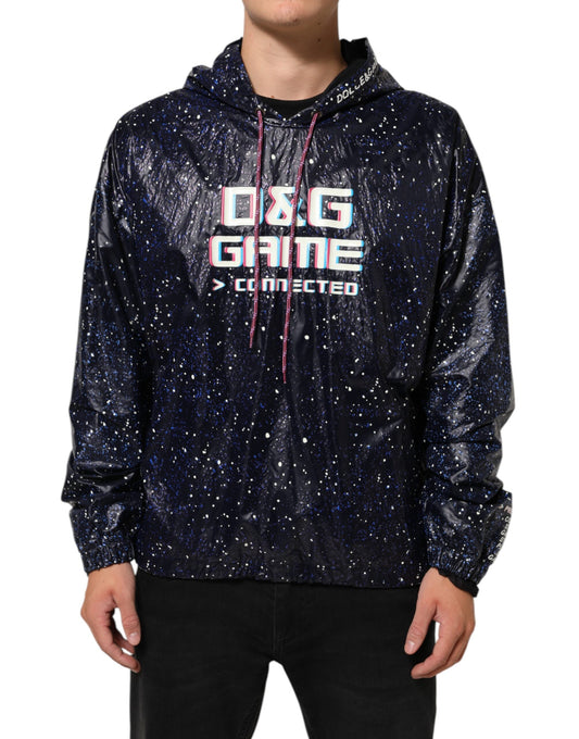 Dolce &amp; Gabbana Blaues D&amp;G Game Kapuzenpullover für Herren