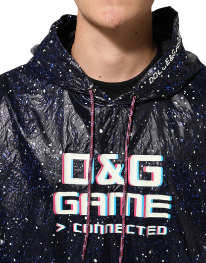 Dolce &amp; Gabbana Blaues D&amp;G Game Kapuzenpullover für Herren
