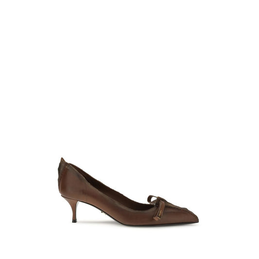 Prada Pumps aus antikem Leder