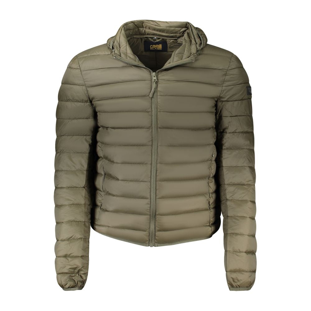 Cavalli Class Grüne Polyester Herrenjacke