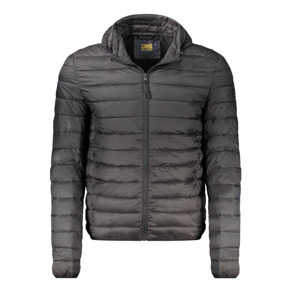 Cavalli Class Schwarze Polyester-Herrenjacke