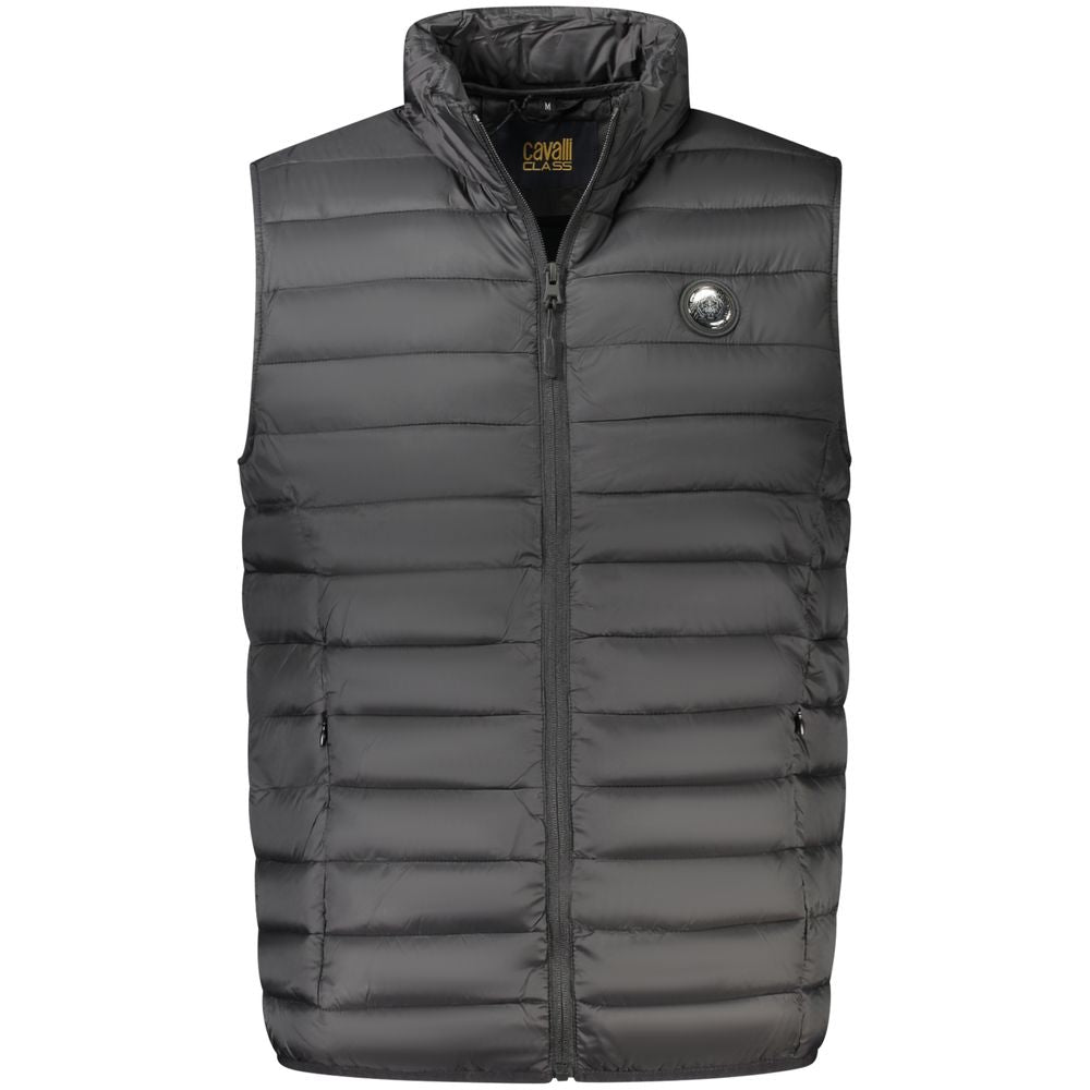 Cavalli Class Schwarze Polyester-Herrenjacke