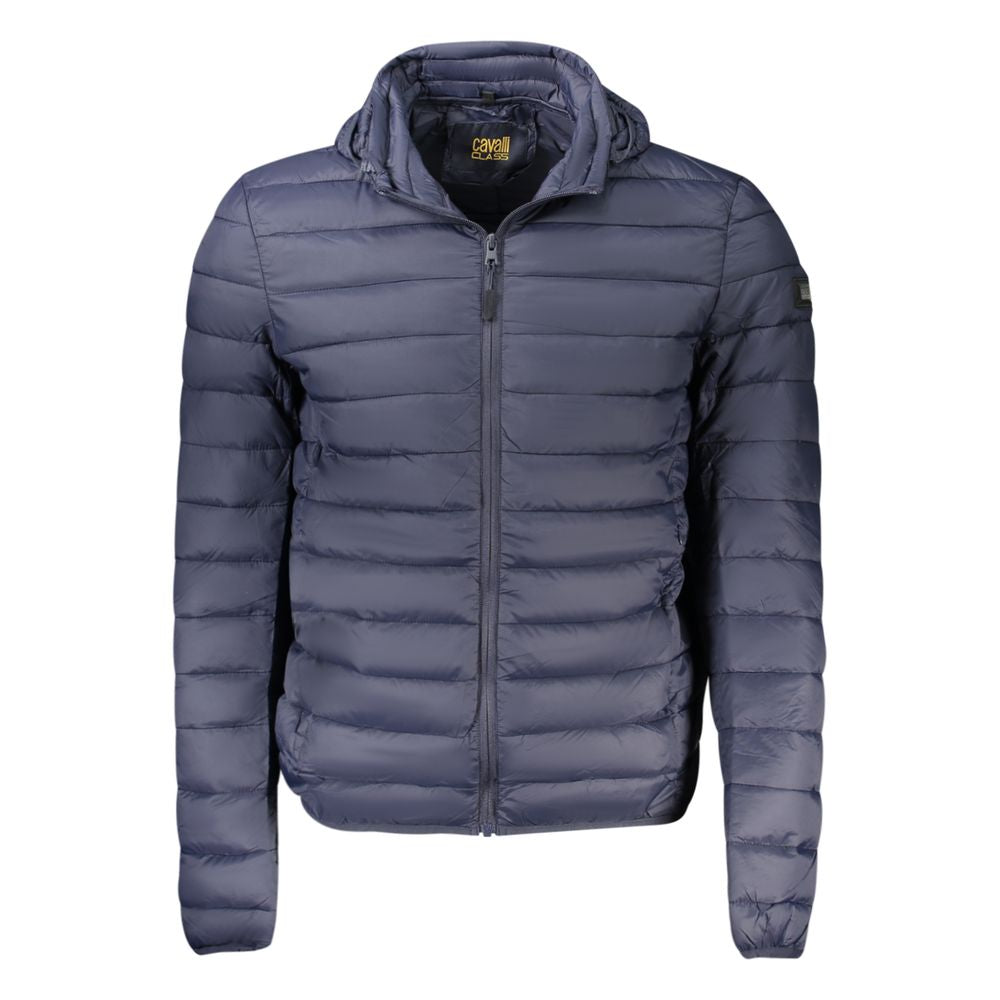 Cavalli Class Blaue Polyester-Herrenjacke