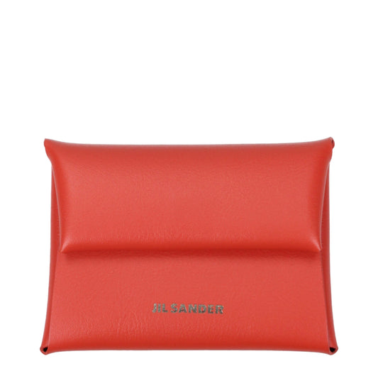 Jil Sander Orange Leder Geldbörsen