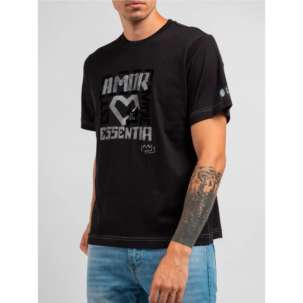 Dolce &amp; Gabbana Schwarzes Baumwoll-T-Shirt