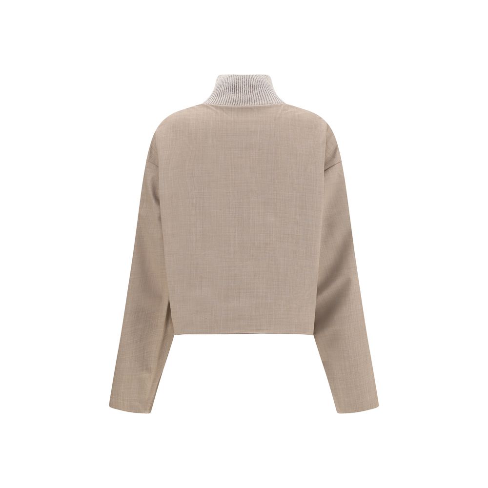 Fabiana Filippi Wollmantel aus Fleece in Beige