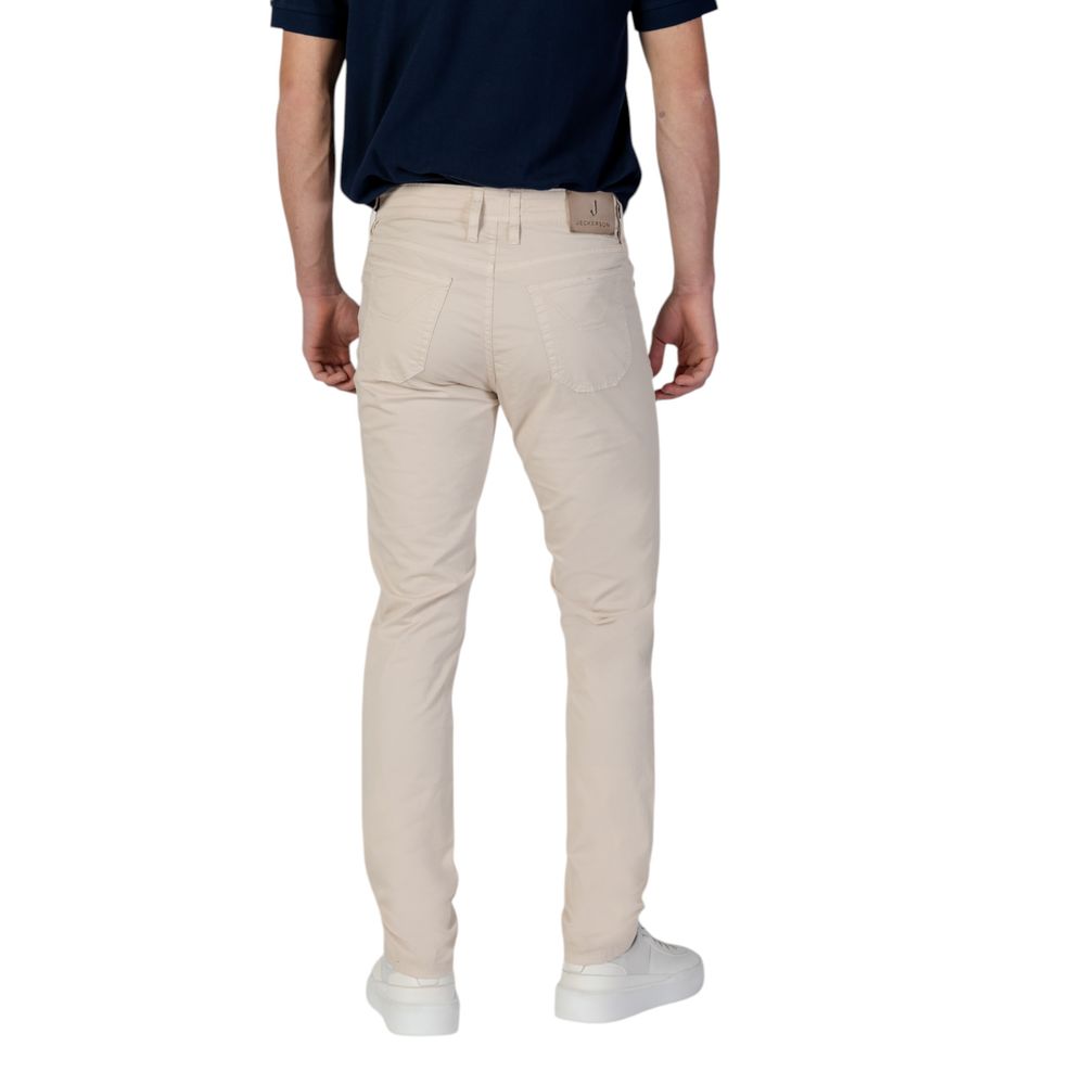 Jeckerson Beige Cotton Skinny Pant