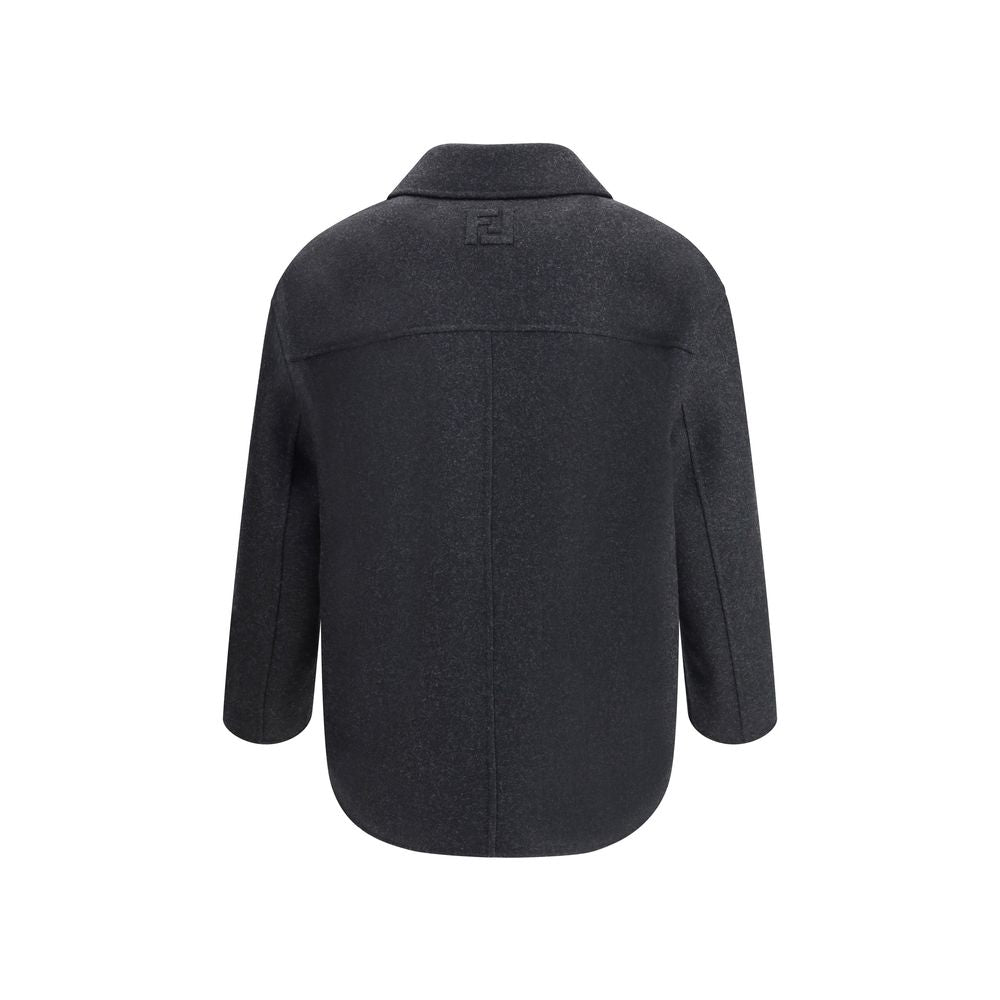 Fendi Zweireihiger Cabanmantel aus Wollfilz