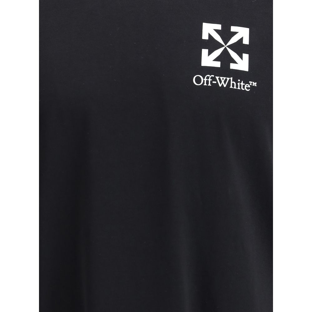 Off-White T-Shirt mit kleinem Pfeil