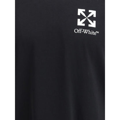 Off-White T-Shirt mit kleinem Pfeil
