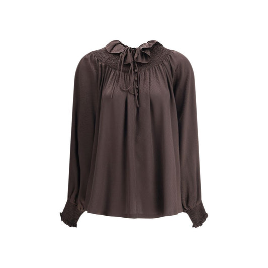Burberry Seidenbluse mit geometrischem Muster