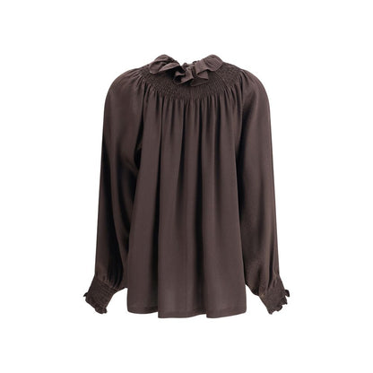 Burberry Brown Silk Blouse