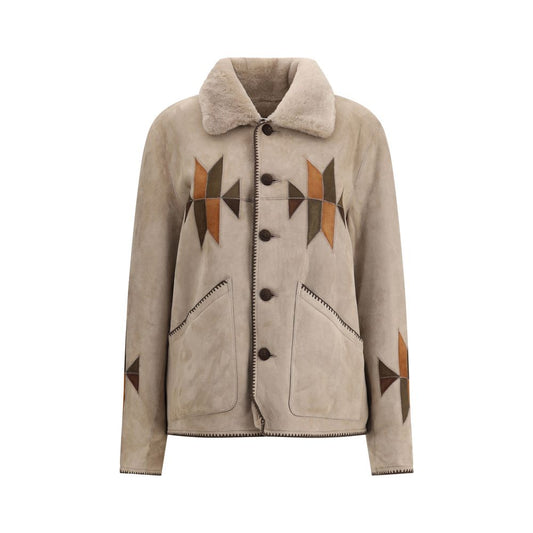 Baziszt Wendbare Rigel Wildleder-Shearling-Jacke