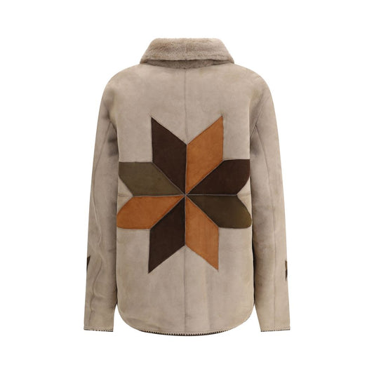 Baziszt Wendbare Rigel Wildleder-Shearling-Jacke