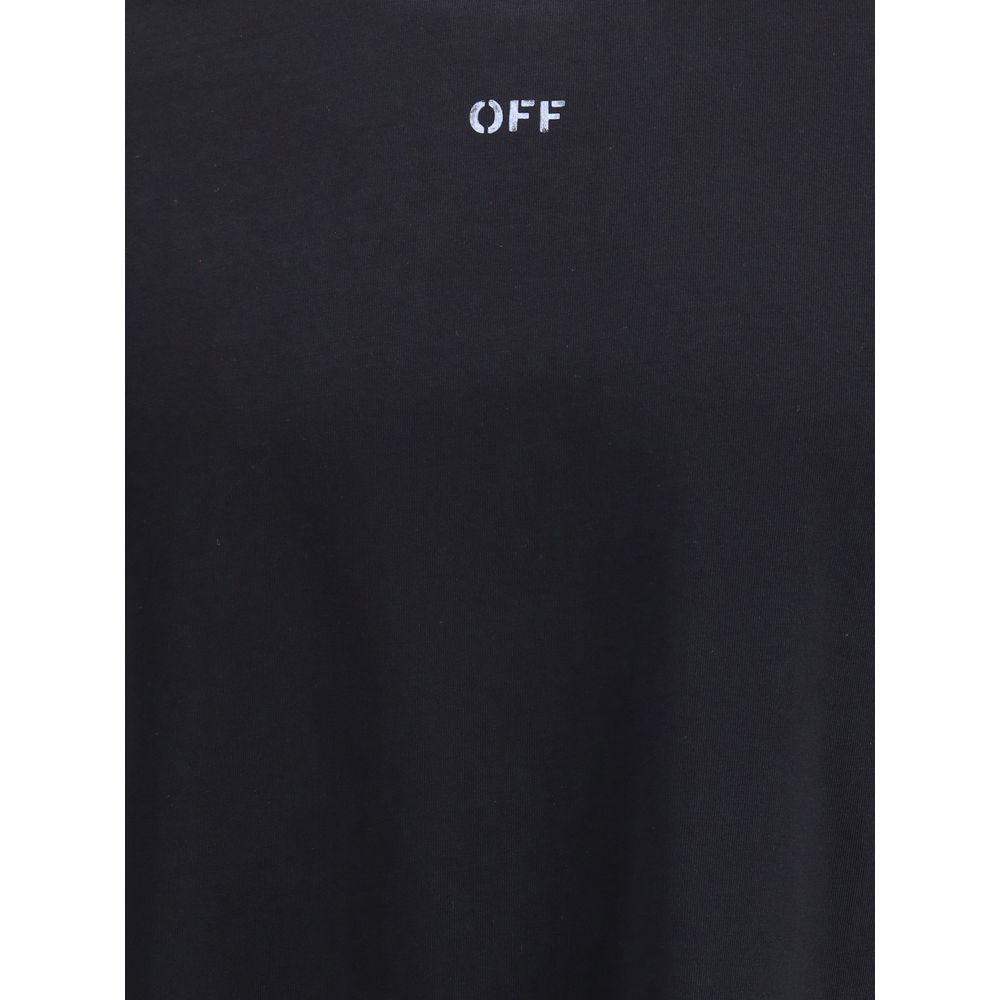 Off-White – T-Shirt mit Schablonenpfeil-Skate-Logo