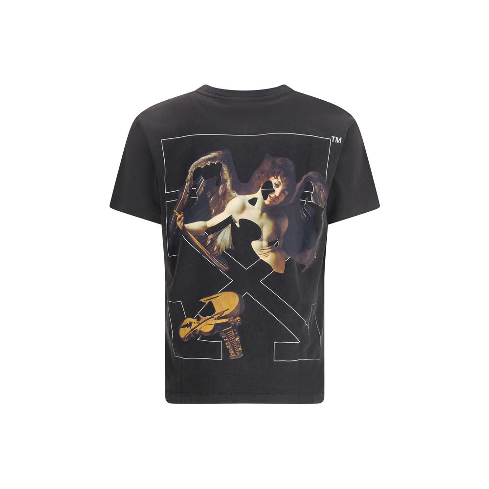 Off-White – Schmales T-Shirt mit Cupid-Pfeil
