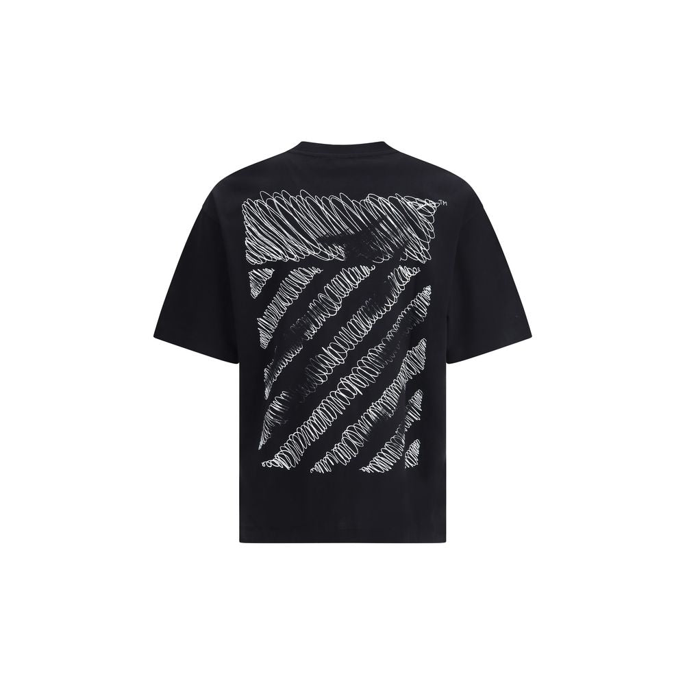 Off-White – Kastenförmiges T-Shirt mit Scribble-Diag-Print