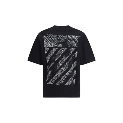 Off-White – Kastenförmiges T-Shirt mit Scribble-Diag-Print
